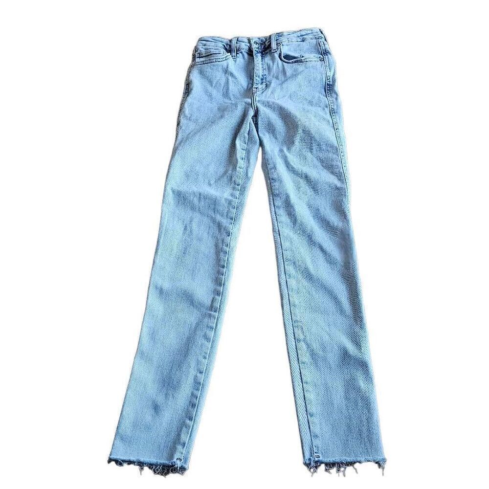 We the free free people juniors sz 27 wash blue high rise skinny jeans - Picture 2 of 7